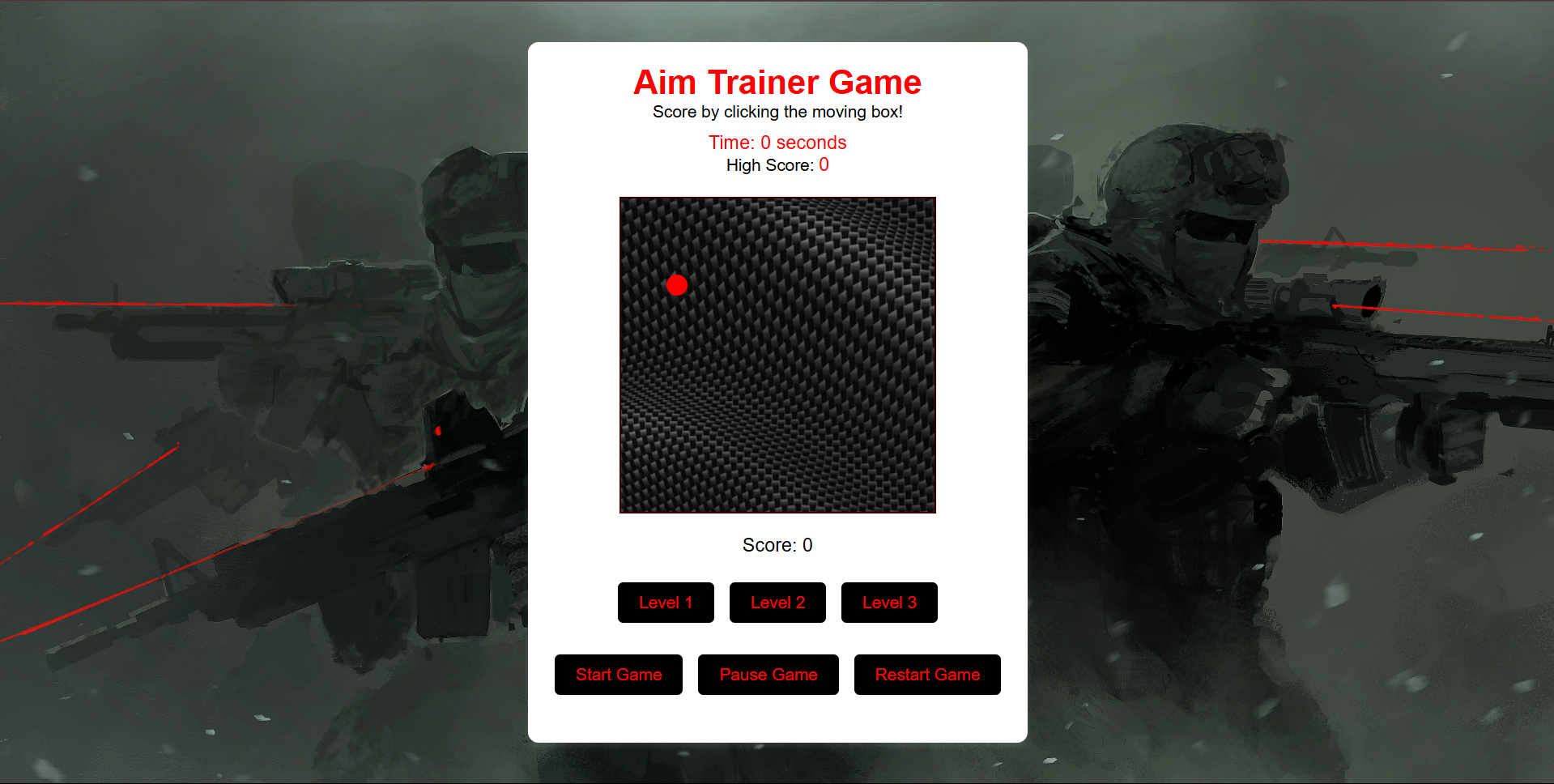 Aim Trainer Game website preview image